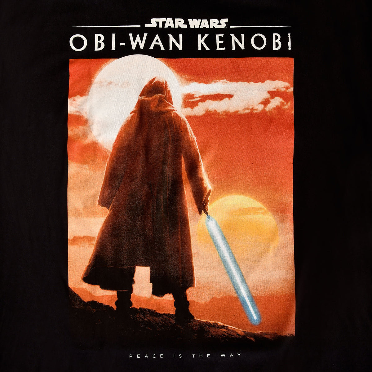 Image produit Star Wars - Obi-Wan Peace Is The Way Poster T-Shirt noir