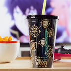Immagine del prodotto Rising of the Shield Hero - Bicchiere simboli con cannucce