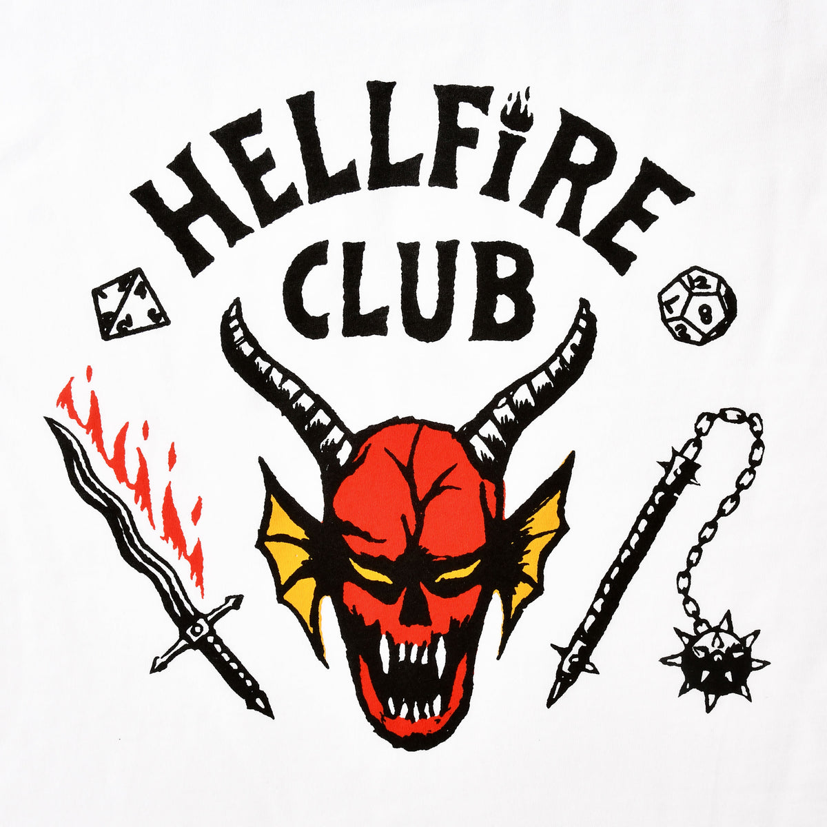 Produktbild Stranger Things - Hellfire Club Logo T-Shirt weiß