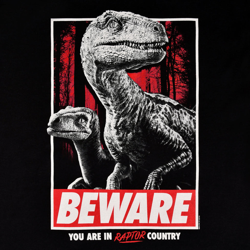 Produktbild Jurassic Park - Beware Raptor Country T-Shirt schwarz
