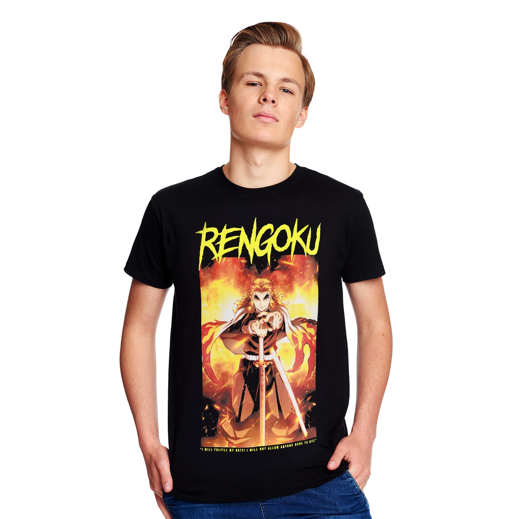 Produktbild Demon Slayer - Rengoku T-Shirt schwarz