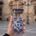 Produktbild Harry Potter - Hogwarts Wappen Becher mit Strohhalm