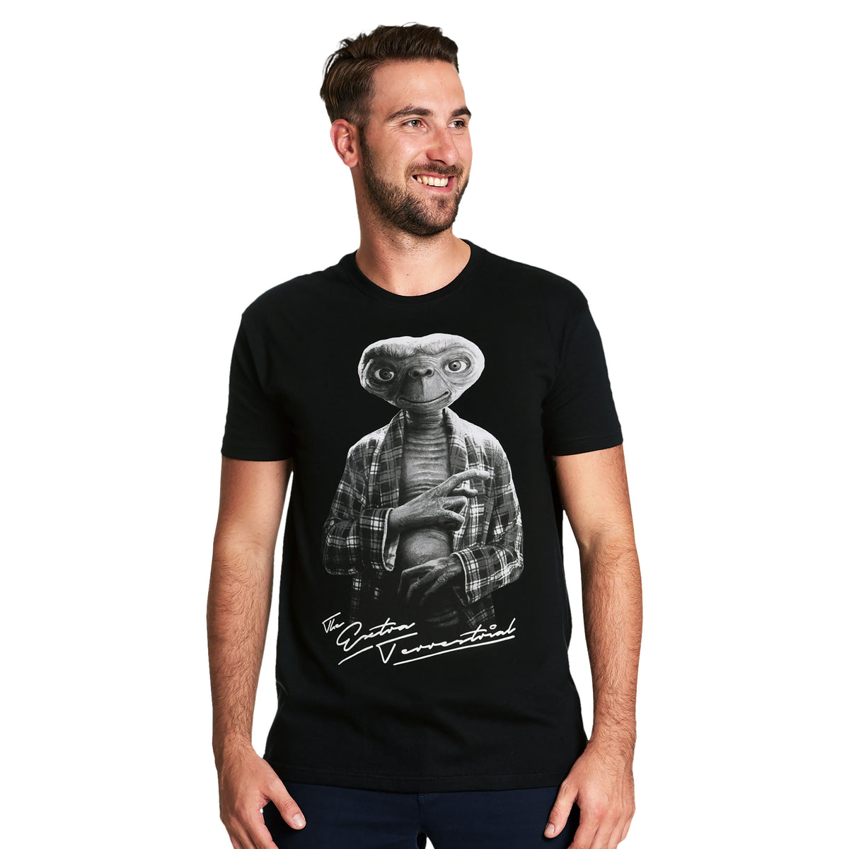 Image produit E.T. - T-shirt de personnage monochrome noir