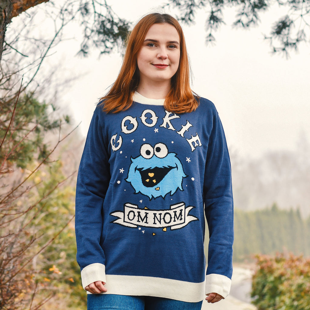 Image produit Pull en tricot Cookie Monster Cookie Om Nom - Sesame Street