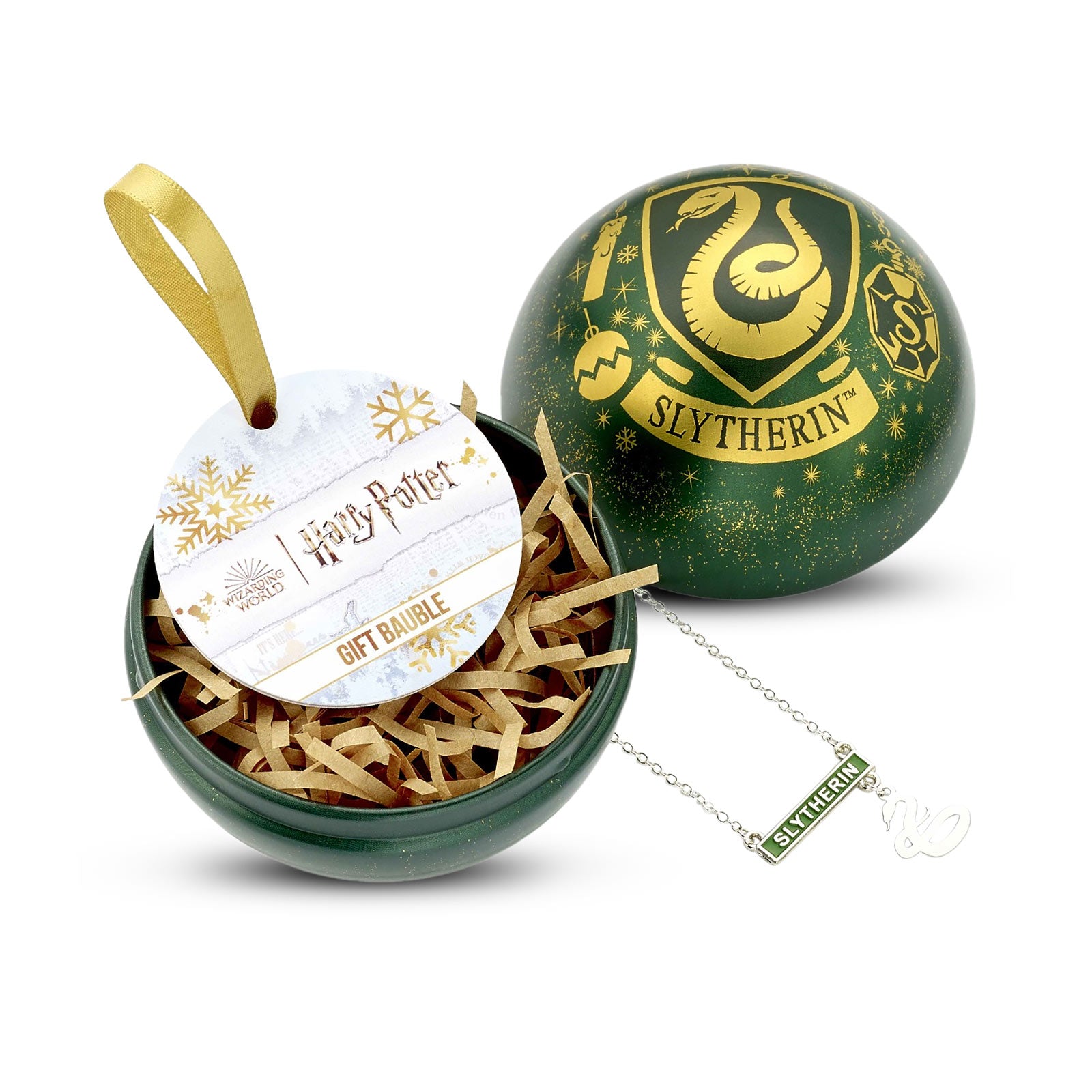 Immagine del prodotto Harry Potter - Pallina di Natale con Collana Stemma Serpeverde