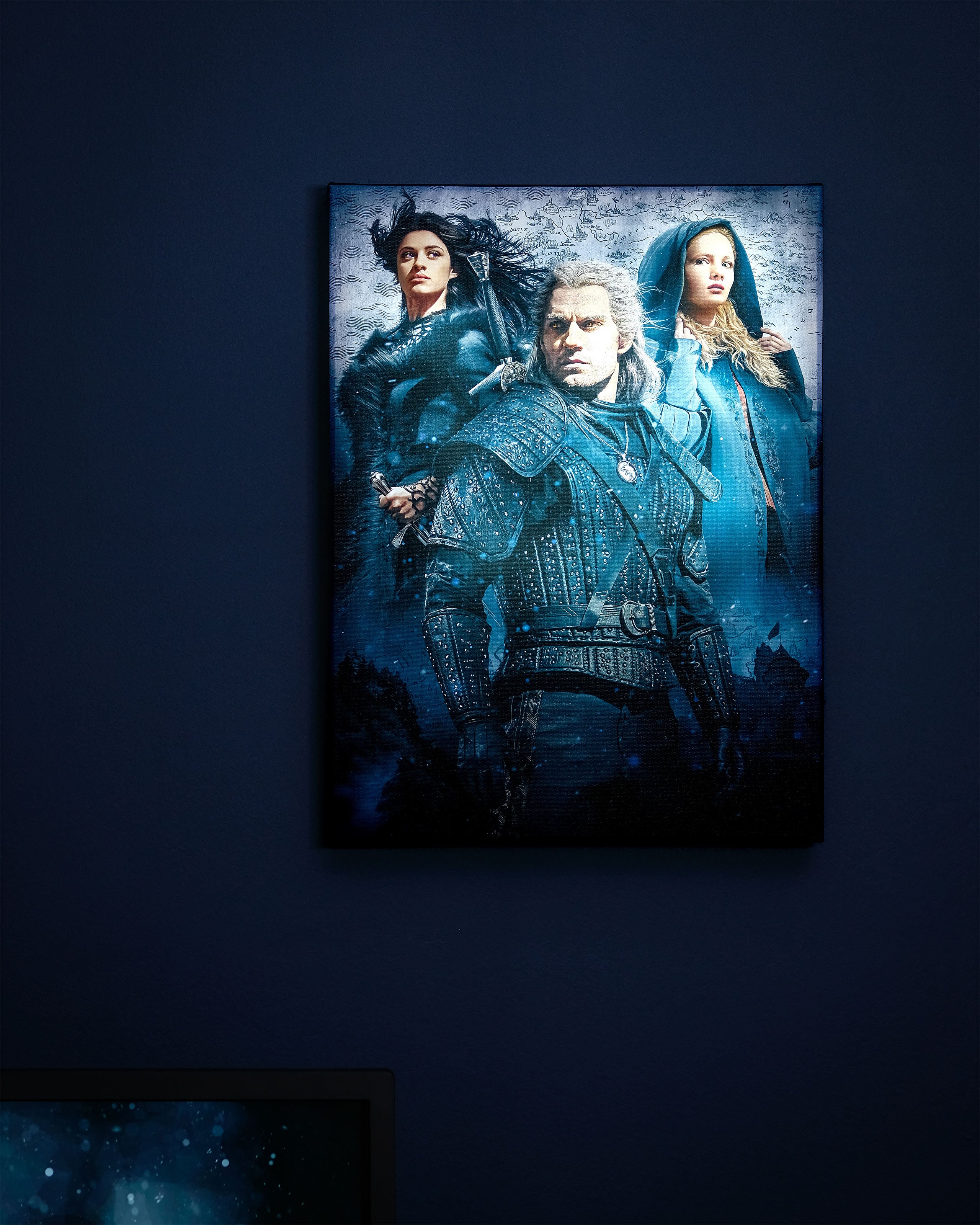 Image produit Witcher - Ciri, Yennefer & Geralt Tableau mural avec lumière