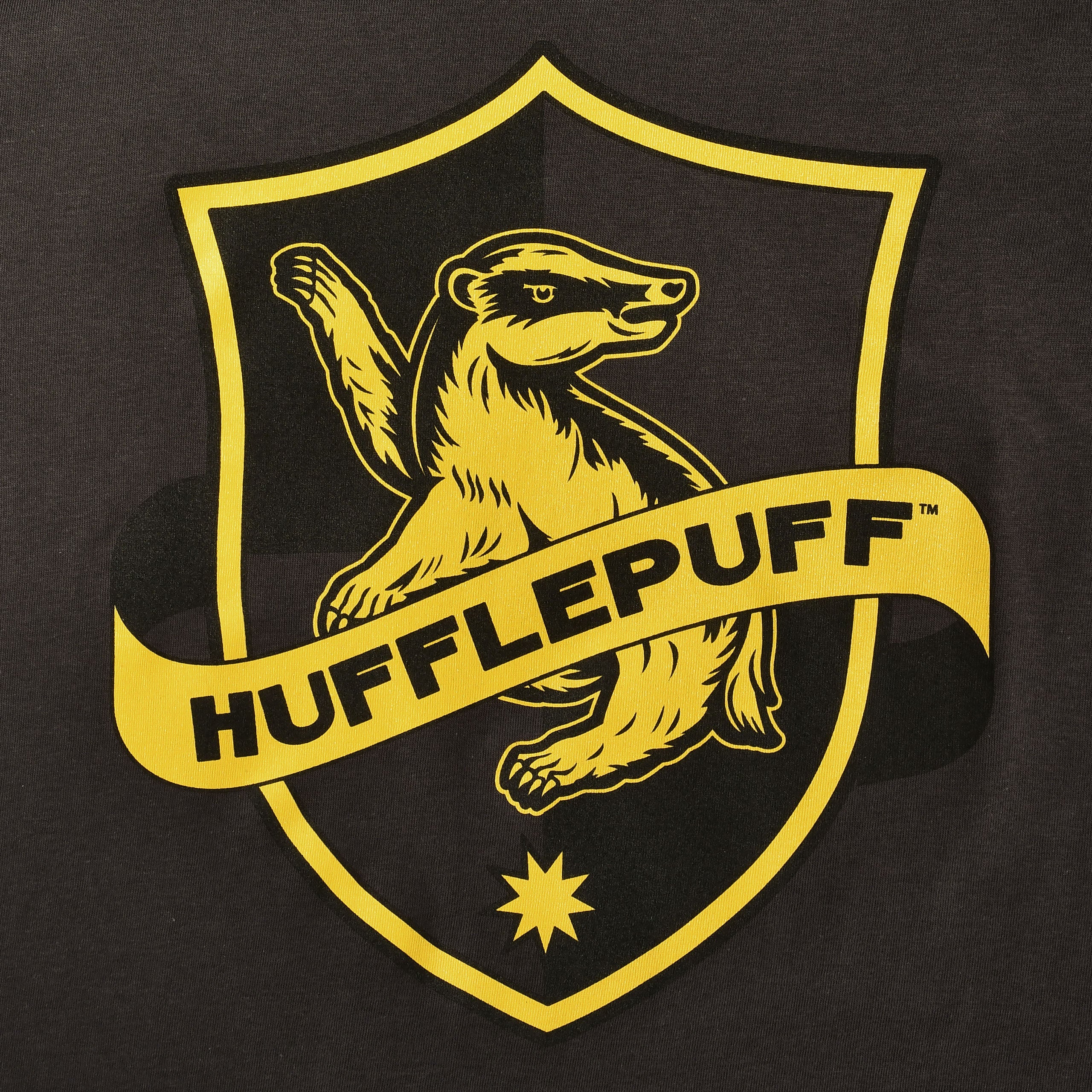 Immagine del prodotto T-shirt grigia con logo Hufflepuff - Harry Potter