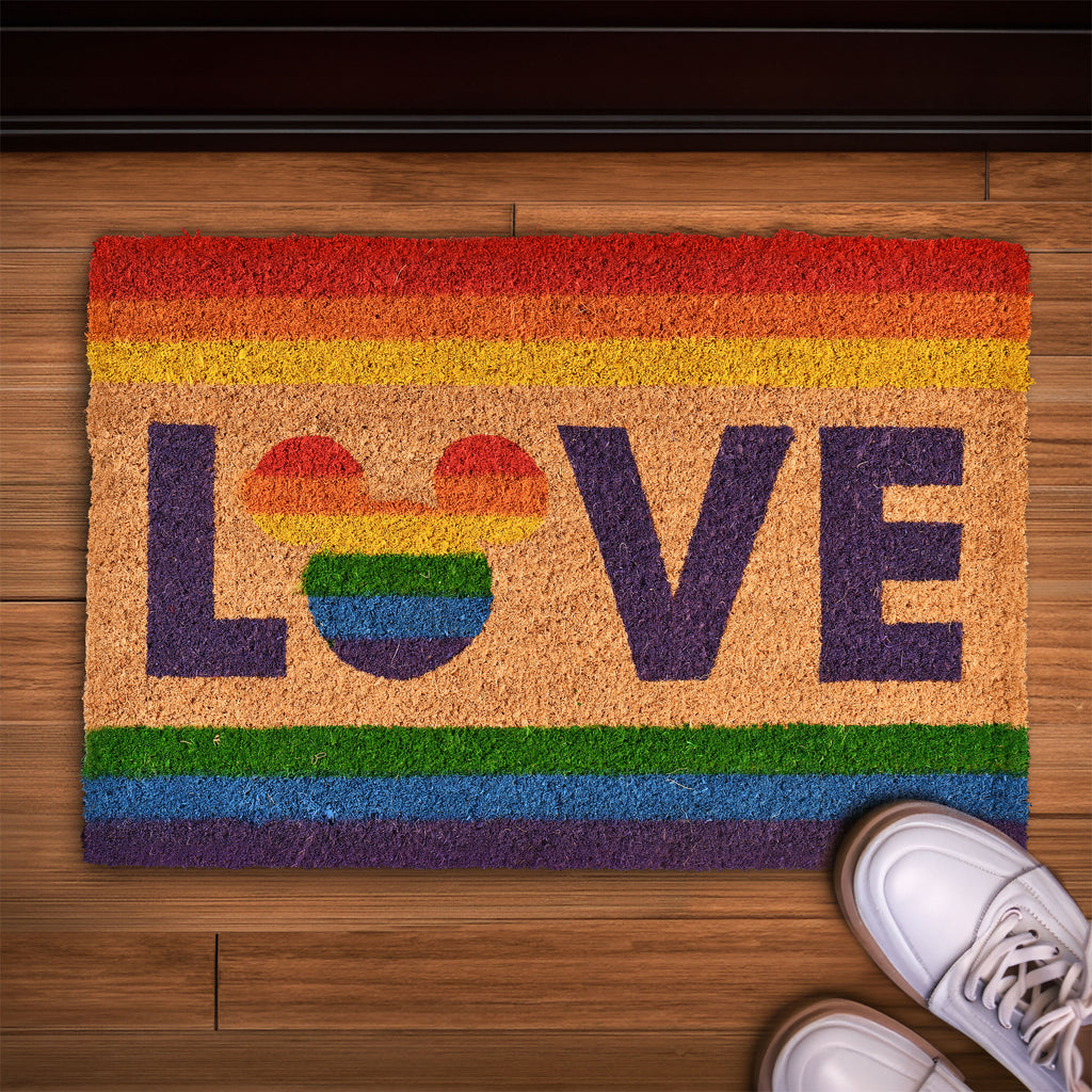 Image produit Mickey Mouse - Tapis de porte Love Pride