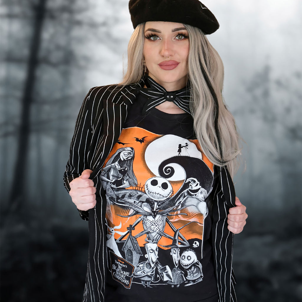 Produktbild Nightmare Before Christmas - Orange Moon T-Shirt schwarz
