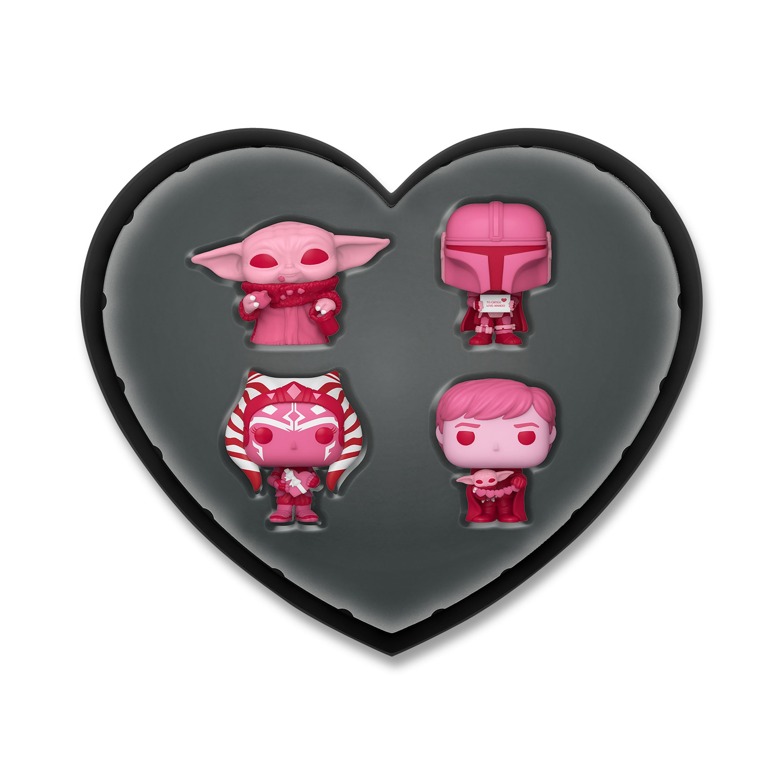 Image produit Star Wars - Ensemble de 4 figurines Funko Pocket Pop Edition Saint-Valentin