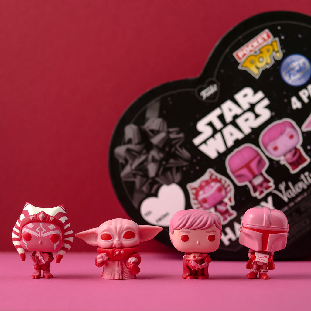 Image produit Star Wars - Ensemble de 4 figurines Funko Pocket Pop Edition Saint-Valentin