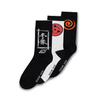 Image produit Naruto Shippuden - Chaussettes symbole Sasuke set de 3 pièces