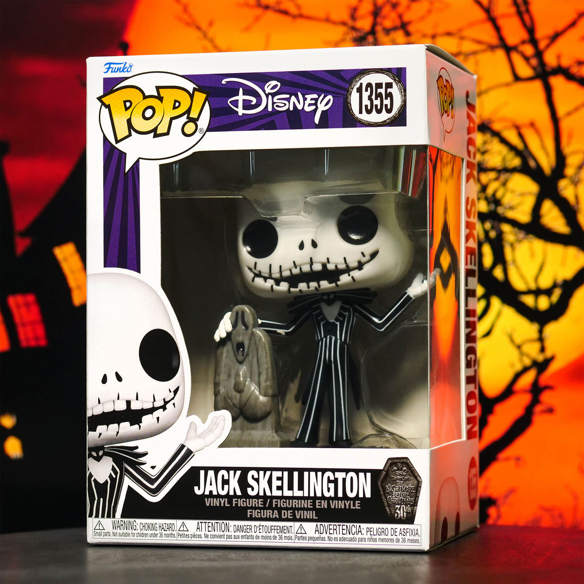 Image produit Nightmare Before Christmas - Jack Skellington avec Figurine Funko Pop de pierre tombale