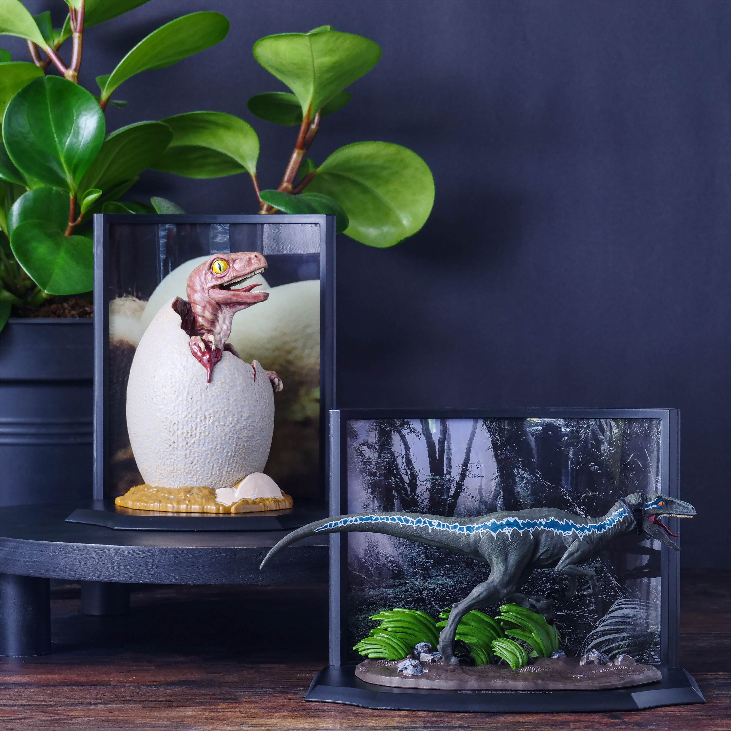 Image produit Jurassic Park - Figurine Diorama Velociraptor Bleu
