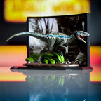Image produit Jurassic Park - Figurine Diorama Velociraptor Bleu