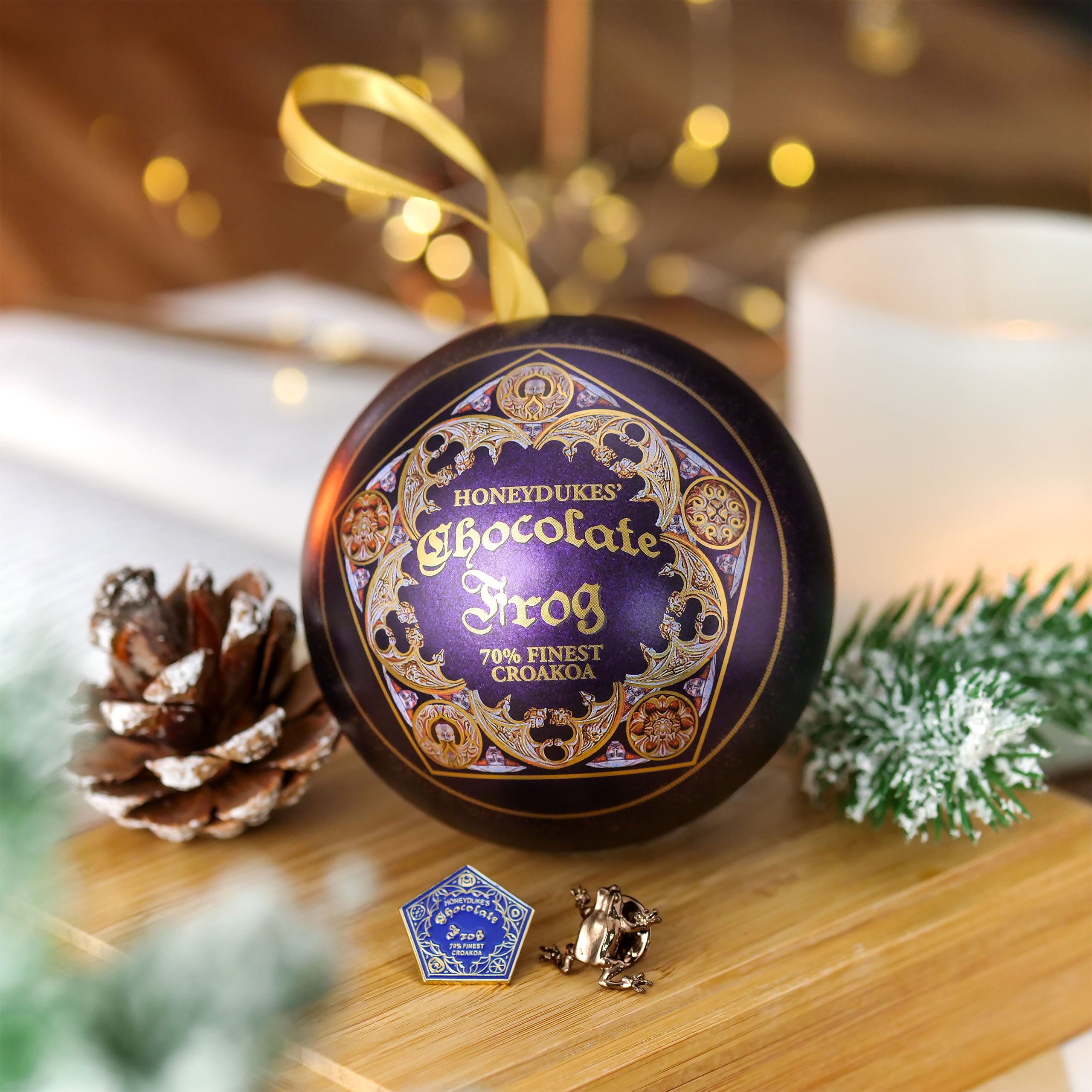 Image produit Harry Potter - Boule de Noël Grenouille en chocolat avec épingles