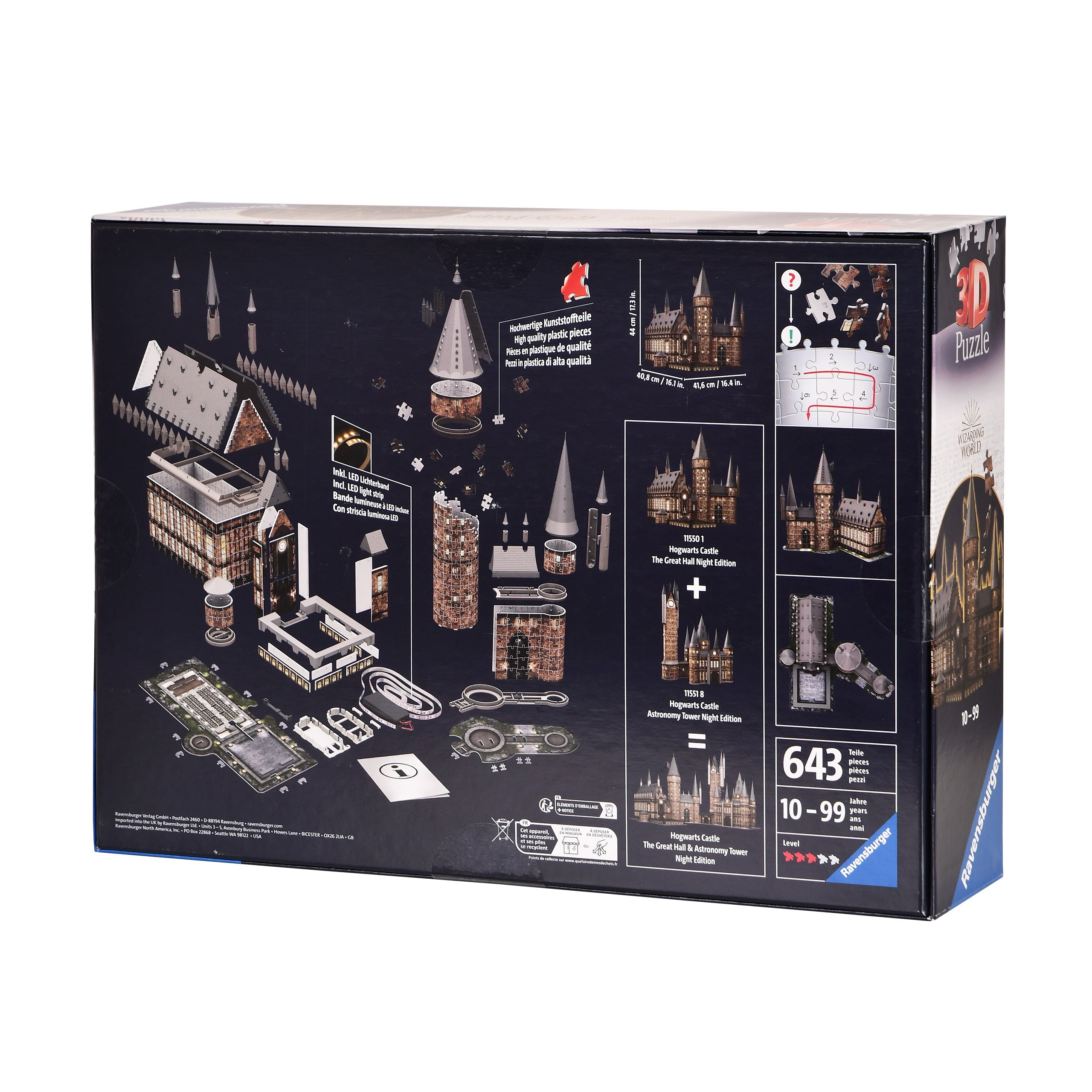 Product image Hogwarts Castle The Great Hall 3D Puzzle with Lighting - Harry Potter