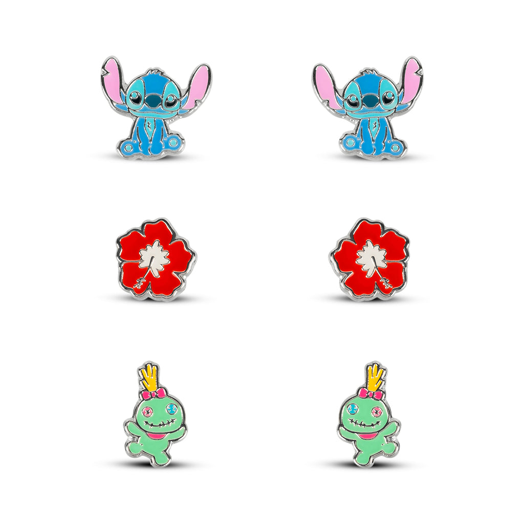 Image produit Lilo & Stitch - Boucles d'oreilles ensemble de 3 dans une boîte cadeau