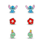 Image produit Lilo & Stitch - Boucles d'oreilles ensemble de 3 dans une boîte cadeau
