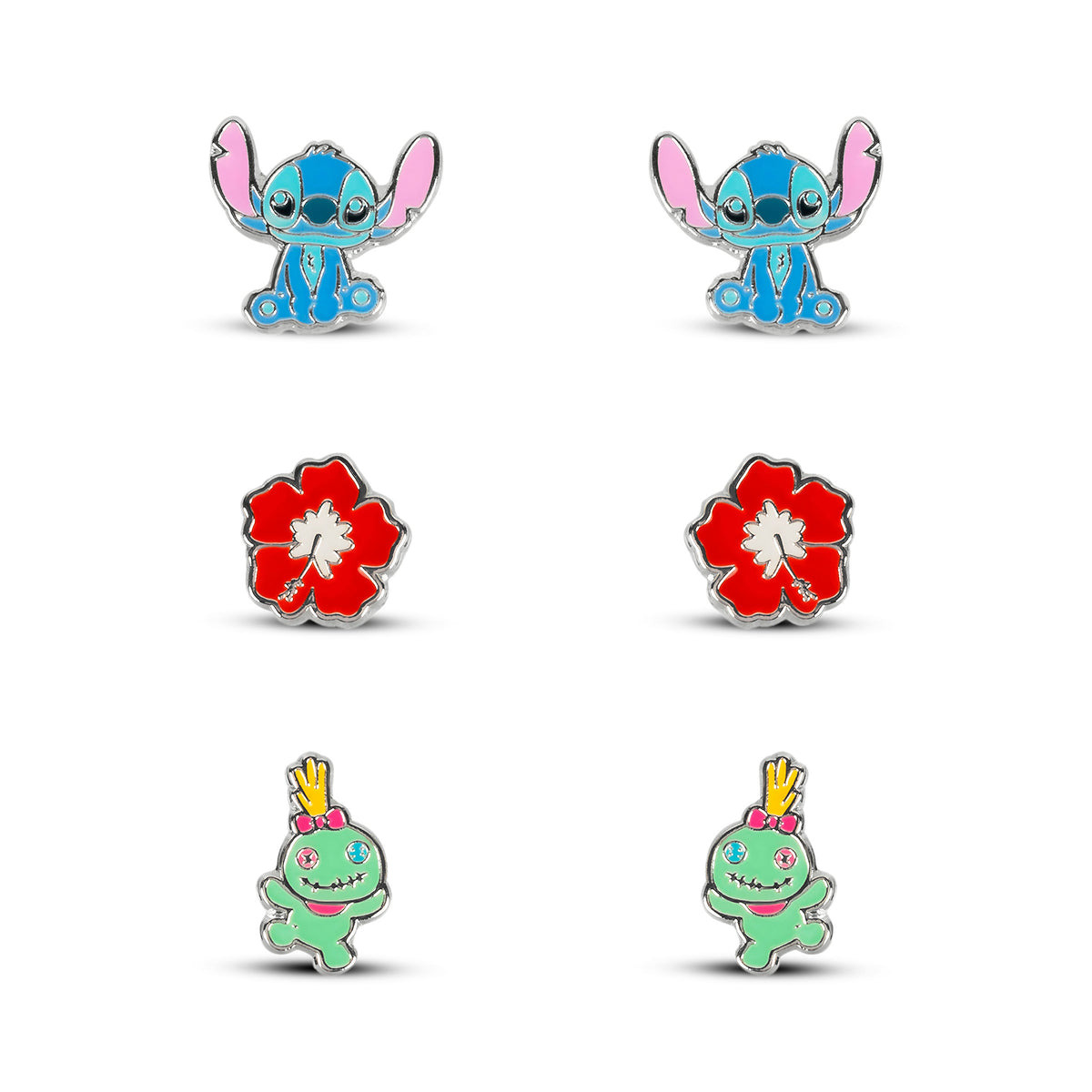 Image produit Lilo & Stitch - Boucles d'oreilles ensemble de 3 dans une boîte cadeau