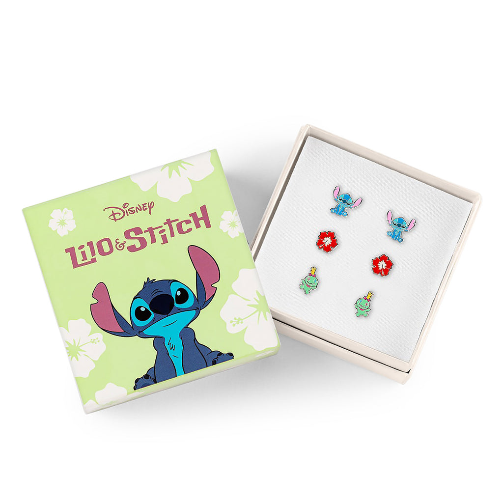 Image produit Lilo & Stitch - Boucles d'oreilles ensemble de 3 dans une boîte cadeau