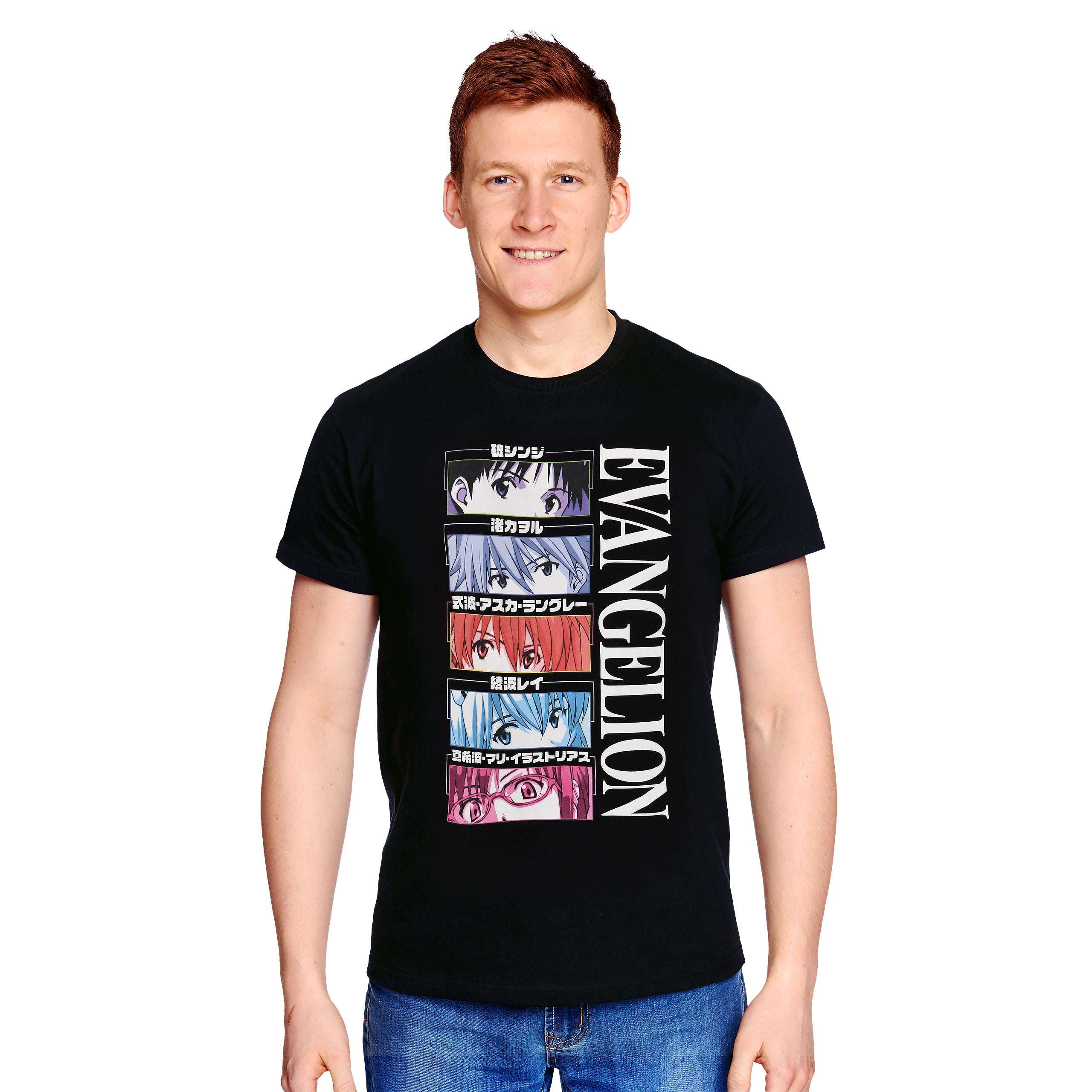Produktbild Evangelion - Characters Eyes T-Shirt schwarz
