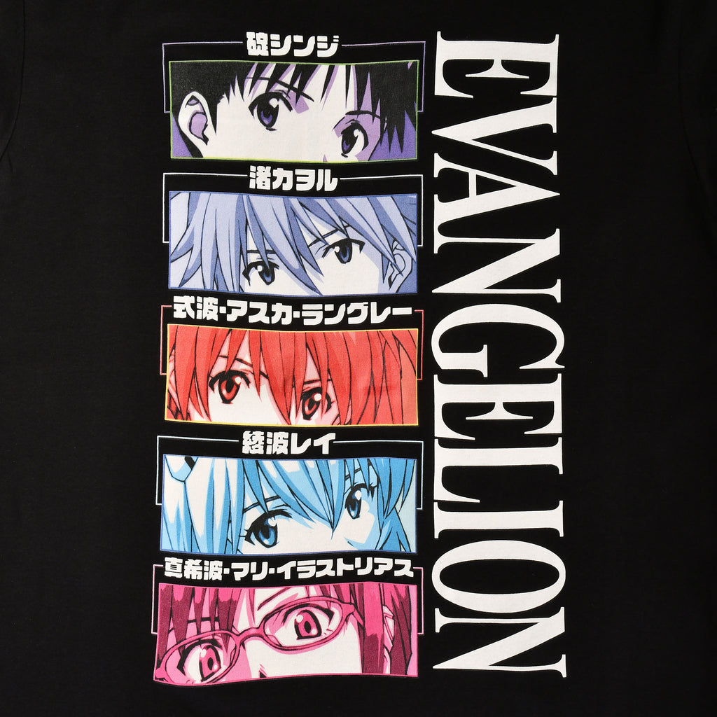 Produktbild Evangelion - Characters Eyes T-Shirt schwarz