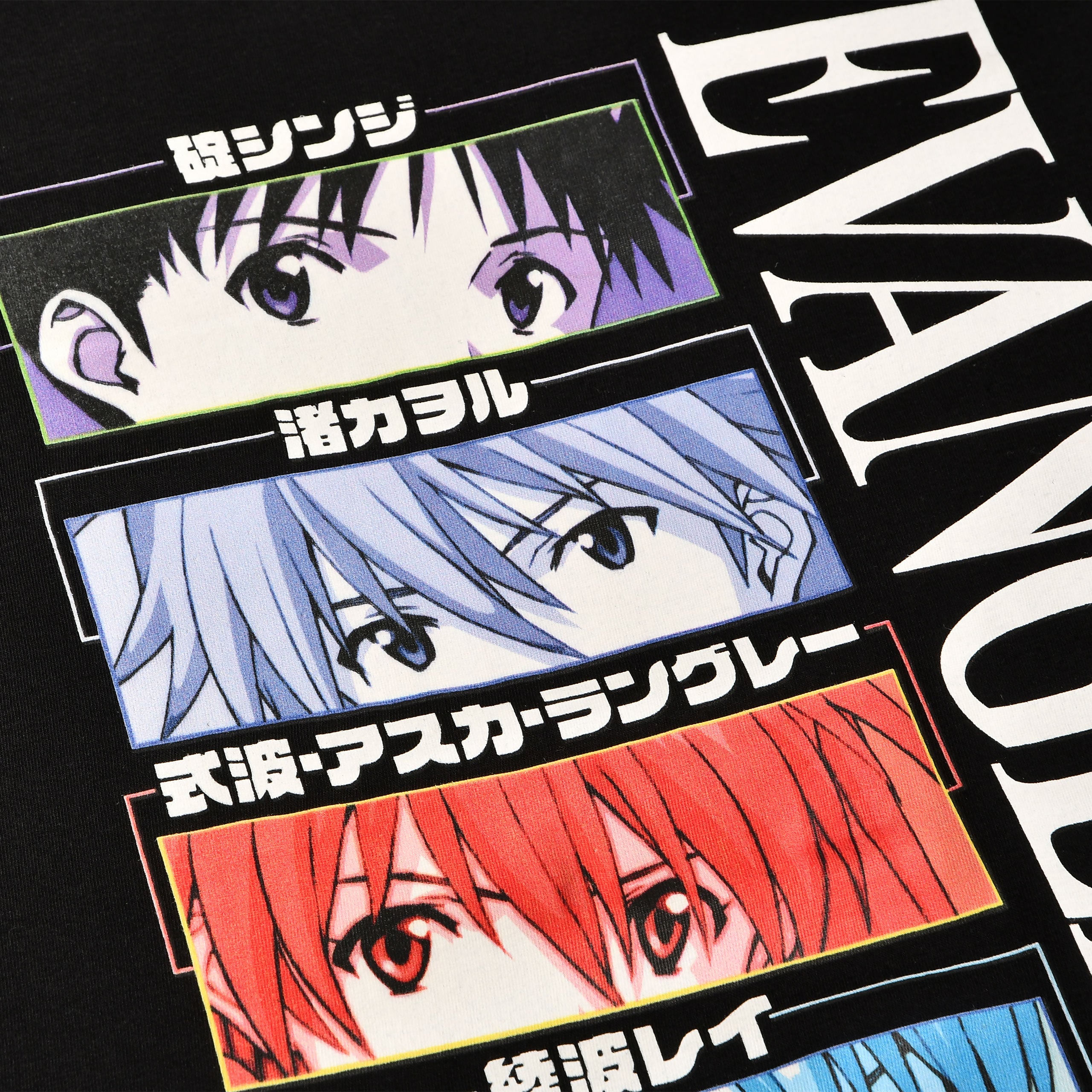 Produktbild Evangelion - Characters Eyes T-Shirt schwarz