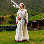 Produktbild Wikinger Kleid Lagertha beige-rot