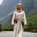 Produktbild Wikinger Kleid Lagertha beige-rot