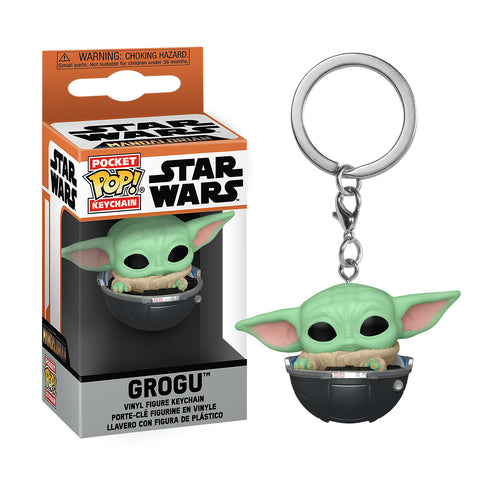 Image produit Grogu dans Poussette Funko Pop Porte-clés - Star Wars The Mandalorian