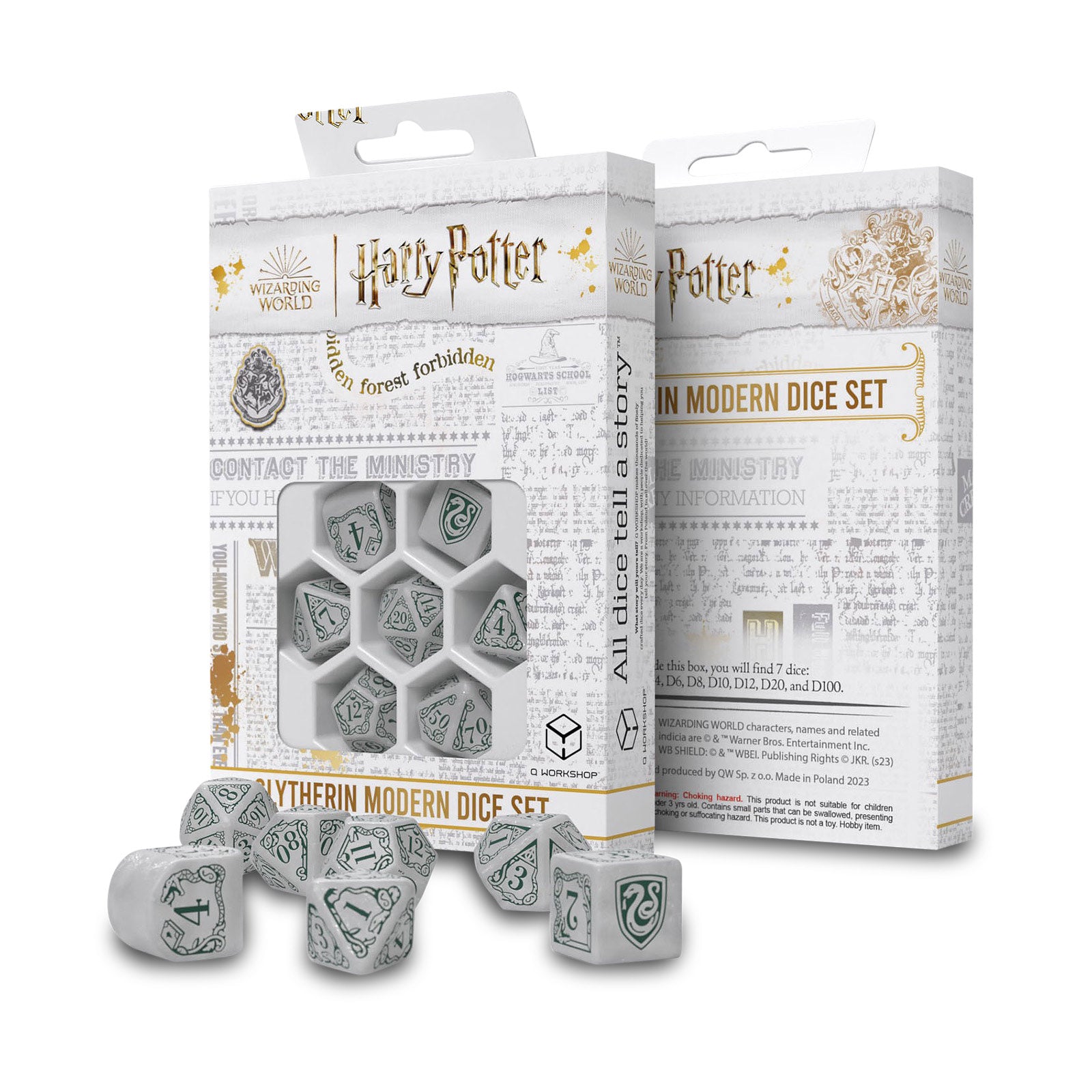 Image produit Harry Potter - Ensemble de dés RPG Slytherin 7pcs blanc