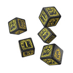 Immagine del prodotto Harry Potter - Set di dadi RPG Hufflepuff 5 pezzi con sacchetto dei dadi giallo