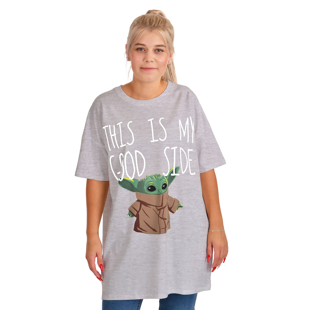 Immagine del prodotto Grogu Good Side T-Shirt Oversize Bianca - Star Wars The Mandalorian