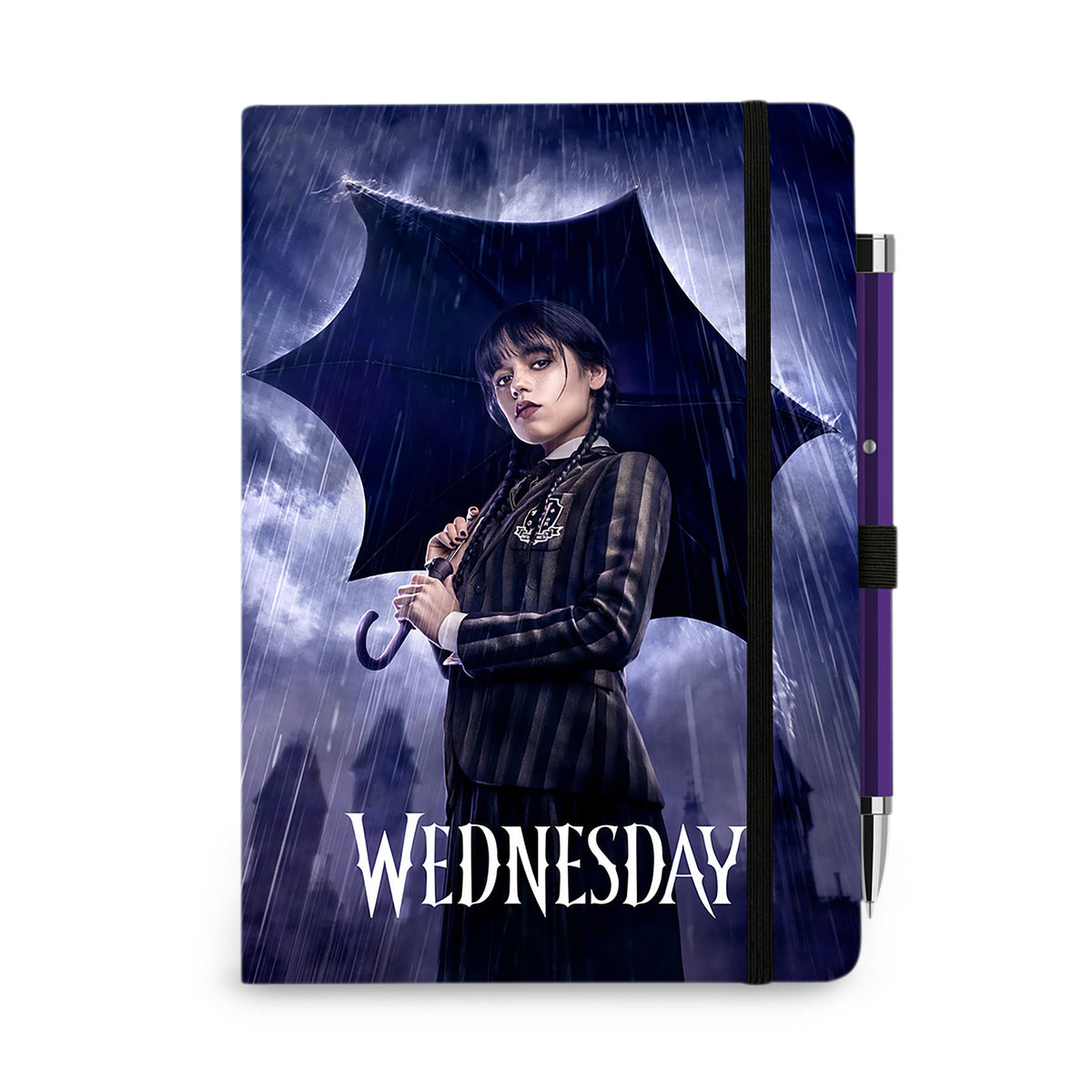 Immagine del prodotto Mercoledì - Quaderno A5 Downpour con penna