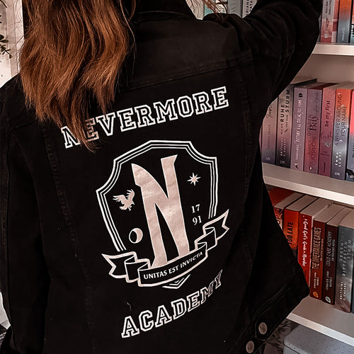 Image produit Mercredi - Veste en jean Académie Nevermore noir