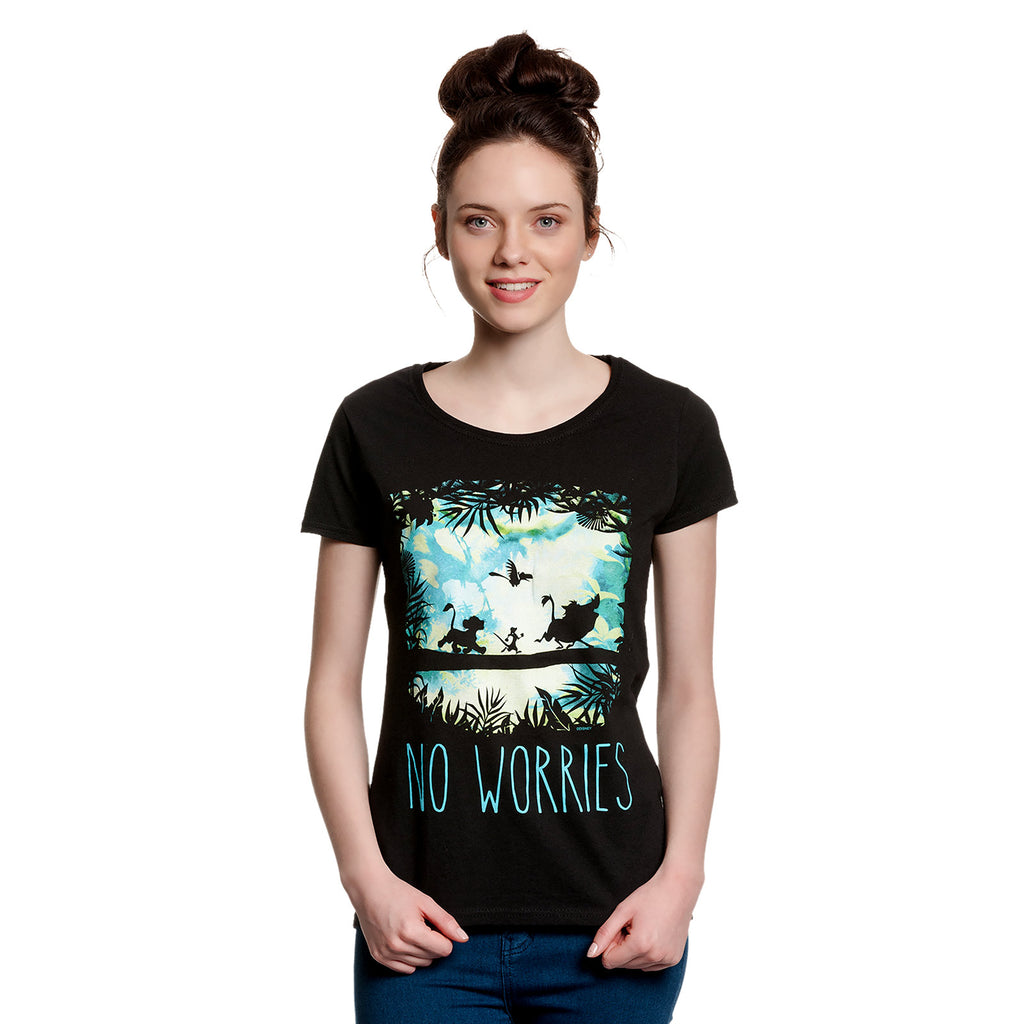 Image produit Le Roi Lion - T-shirt femme No Worries noir