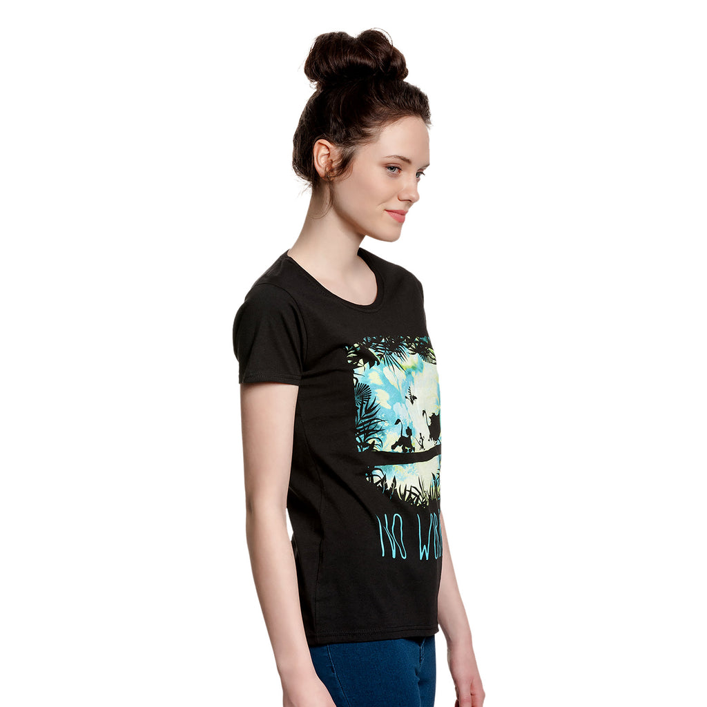 Image produit Le Roi Lion - T-shirt femme No Worries noir