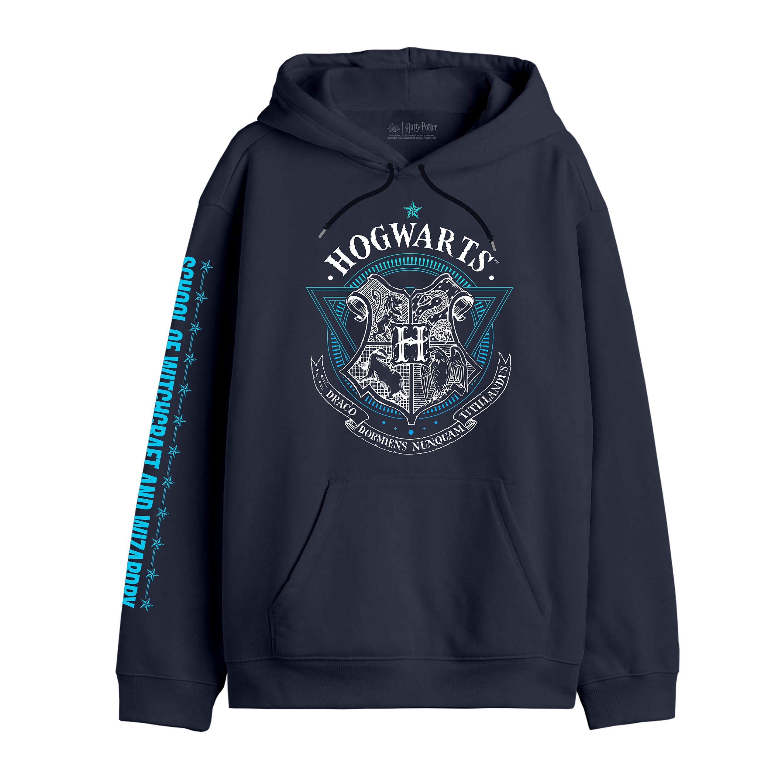 Immagine del prodotto Harry Potter - Felpa con cappuccio Hogwarts School of Witchcraft blu