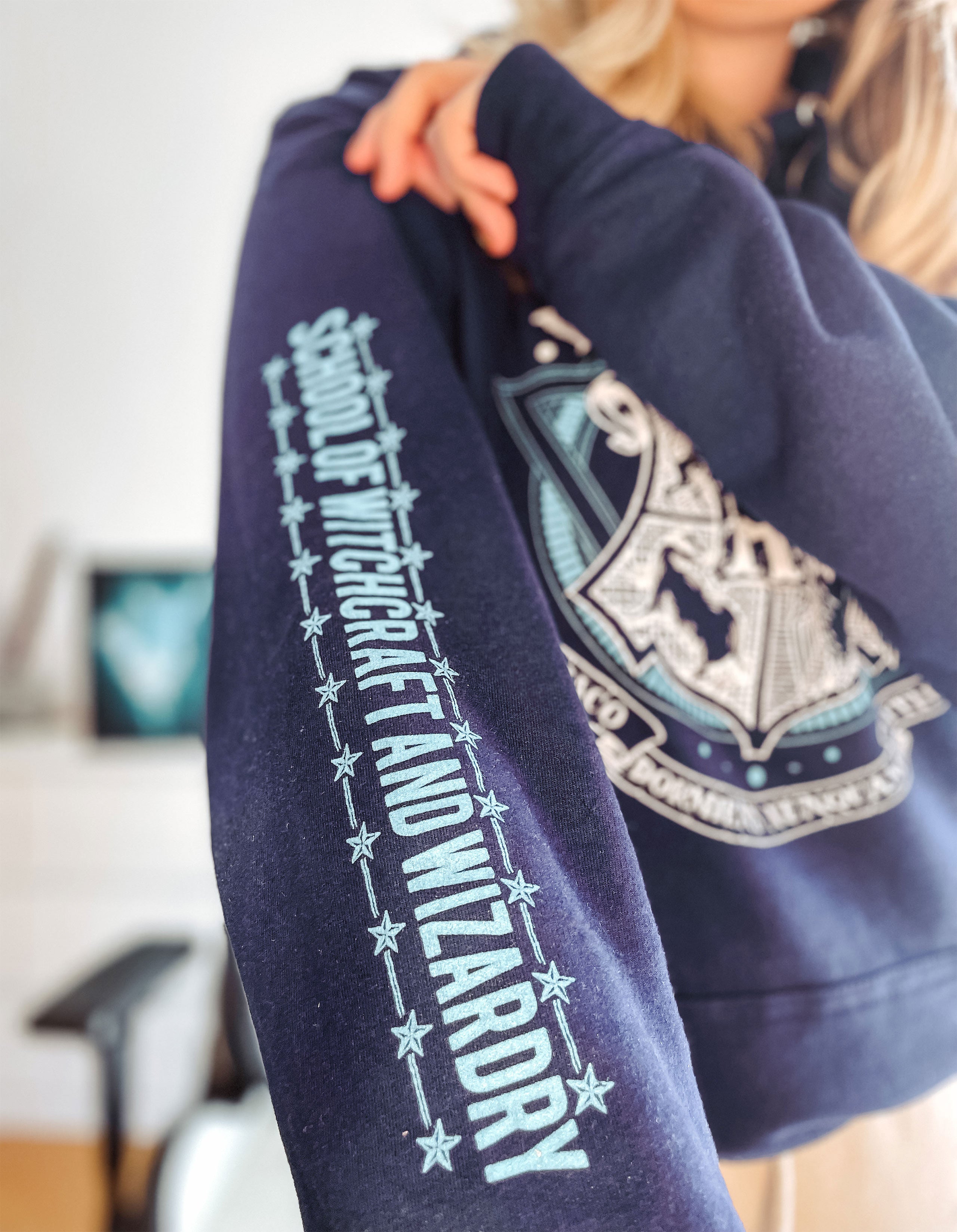 Immagine del prodotto Harry Potter - Felpa con cappuccio Hogwarts School of Witchcraft blu