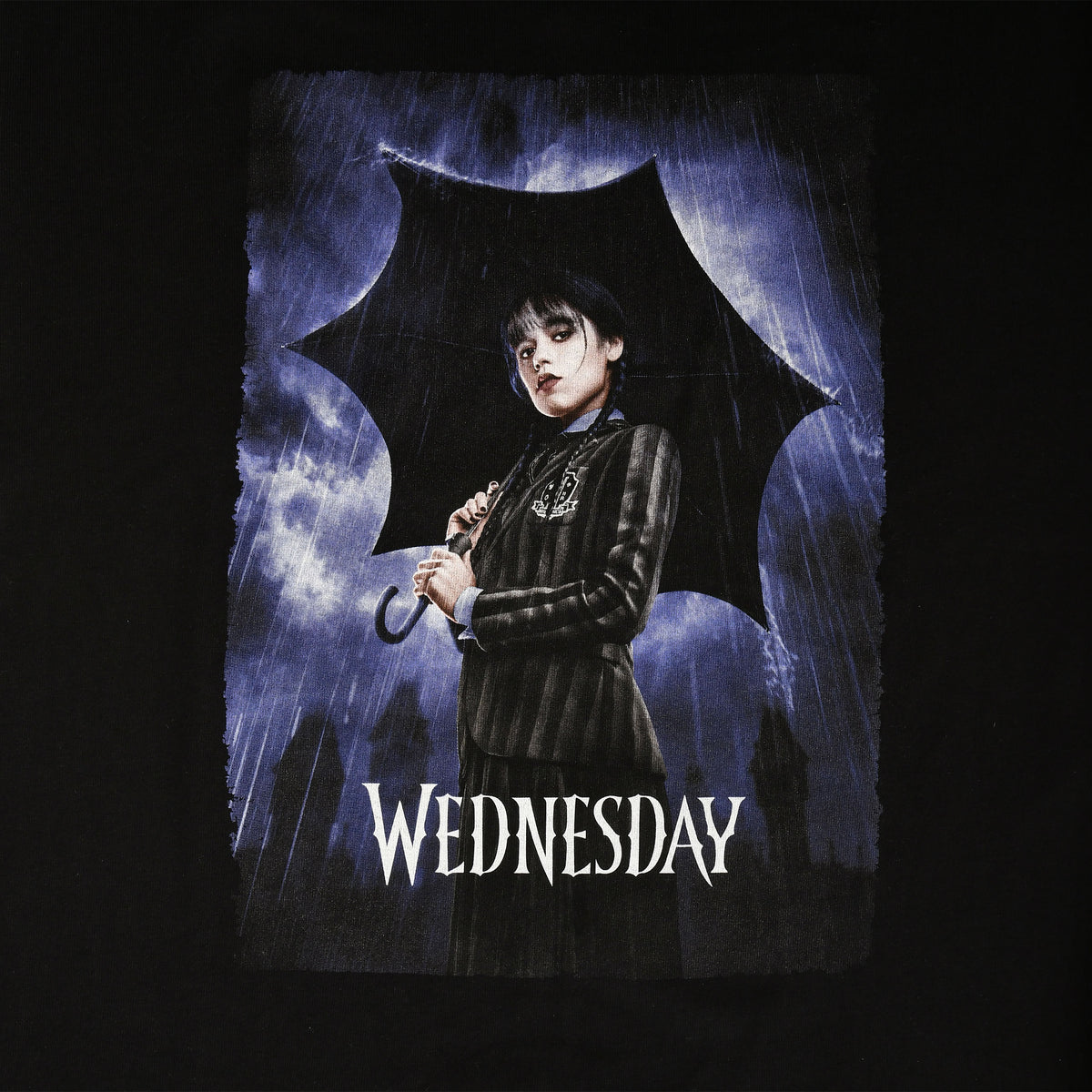 Immagine del prodotto Wednesday - Maglietta Oversize con Poster Teaser in nero