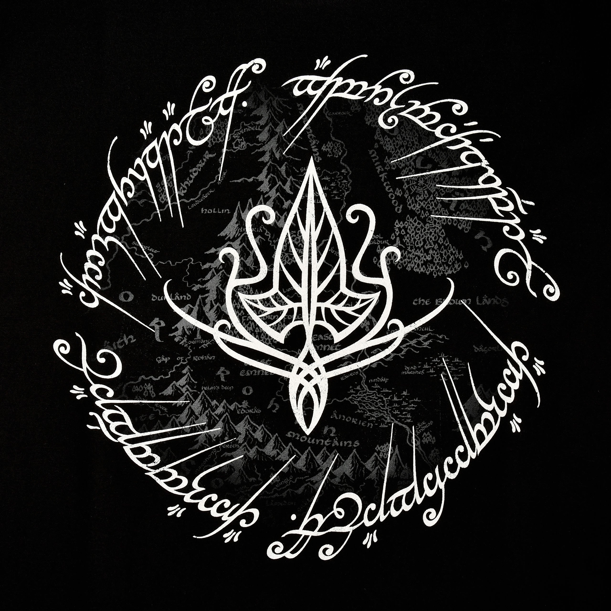 Produktbild Der Herr der Ringe - Elbenblatt T-Shirt schwarz