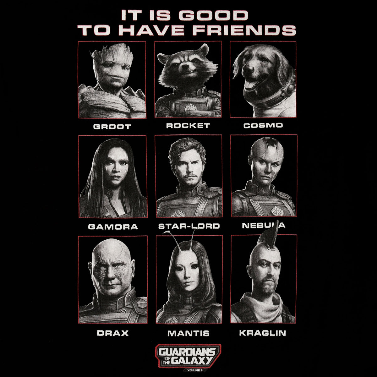 Image produit Guardians of the Galaxy - T-shirt Good Friends noir