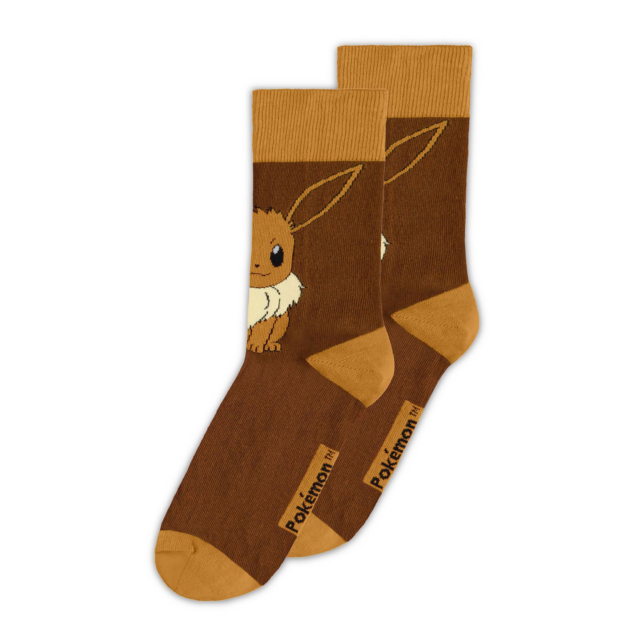 Image produit Pokemon - Chaussettes Evoli Marron