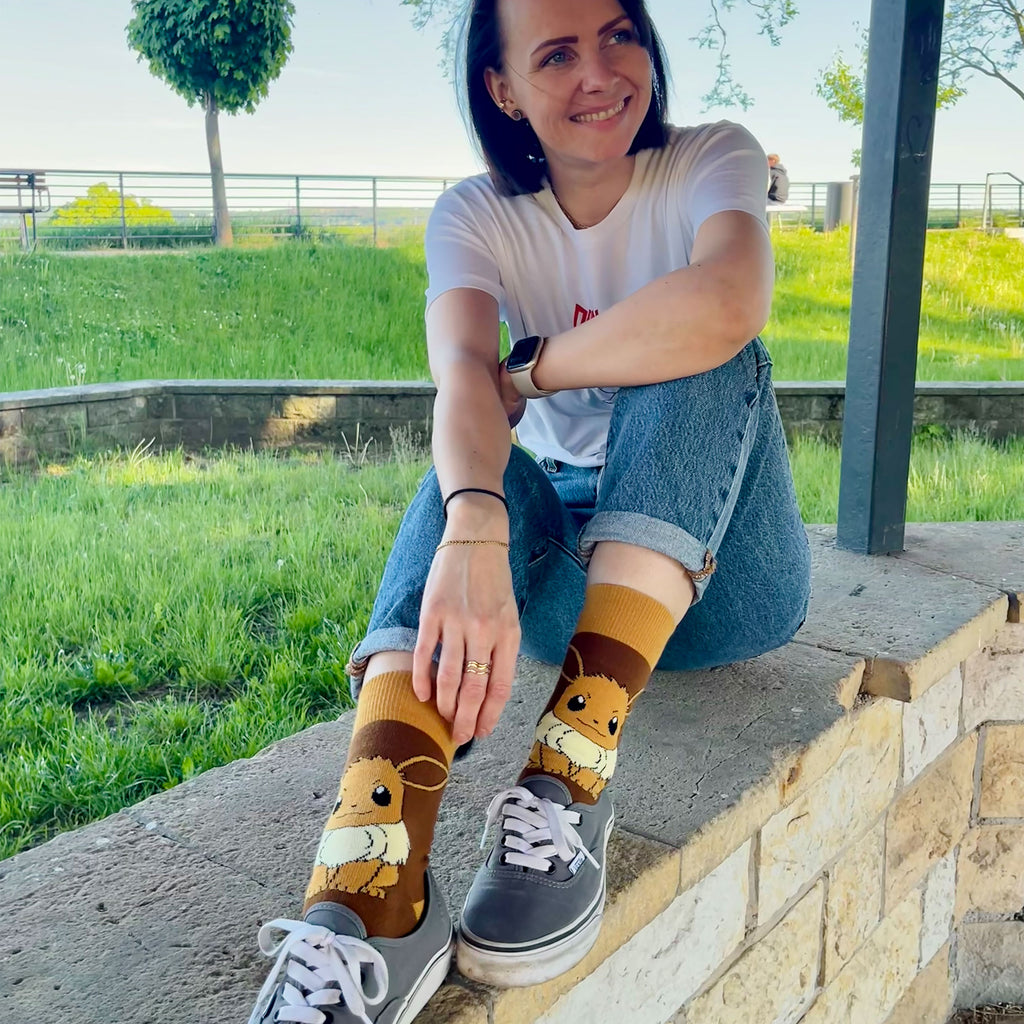 Image produit Pokemon - Chaussettes Evoli Marron