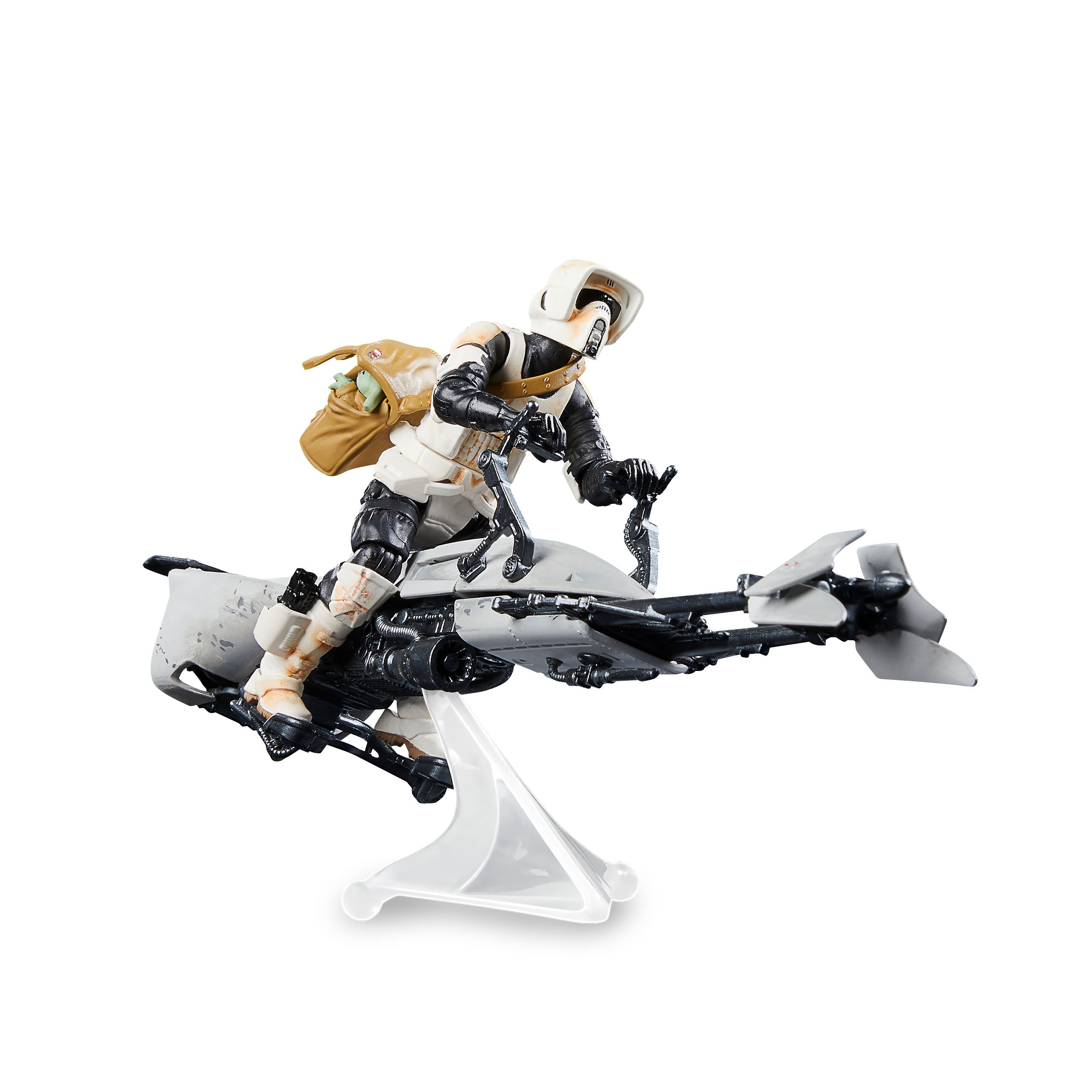Produktbild Star Wars - Speeder Bike mit Scout Trooper & Grogu Actionfigur