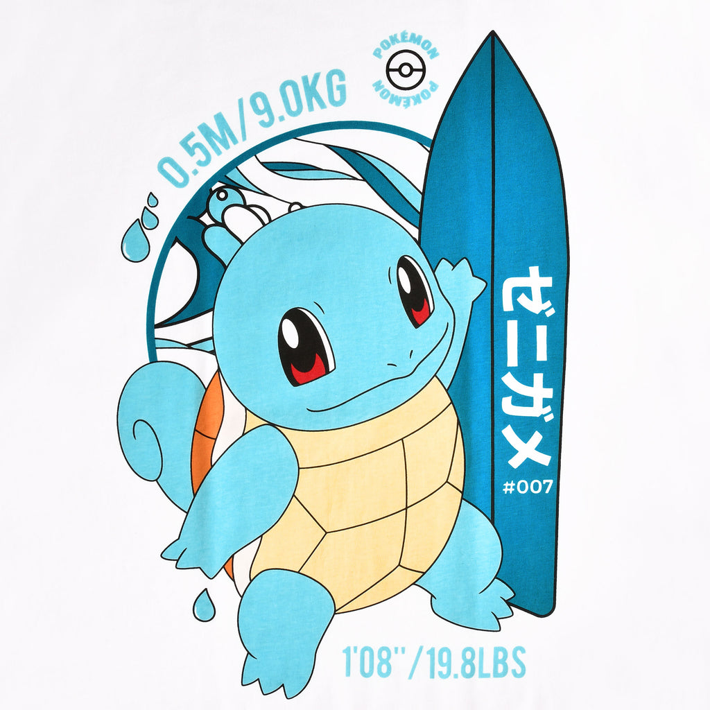 Image produit Pokemon - T-shirt Surfer Squirtle blanc