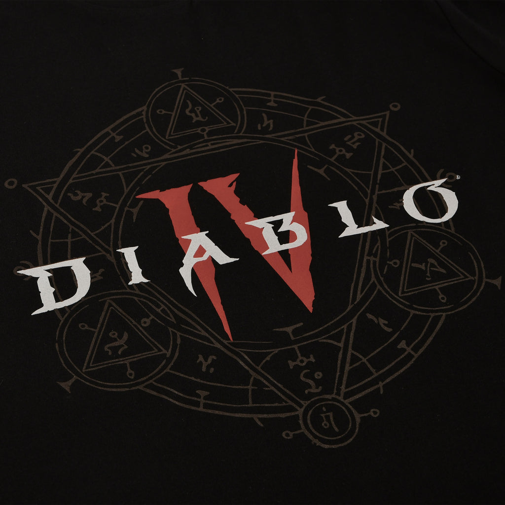 Immagine del prodotto Diablo IV - T-shirt nera con logo esagramma