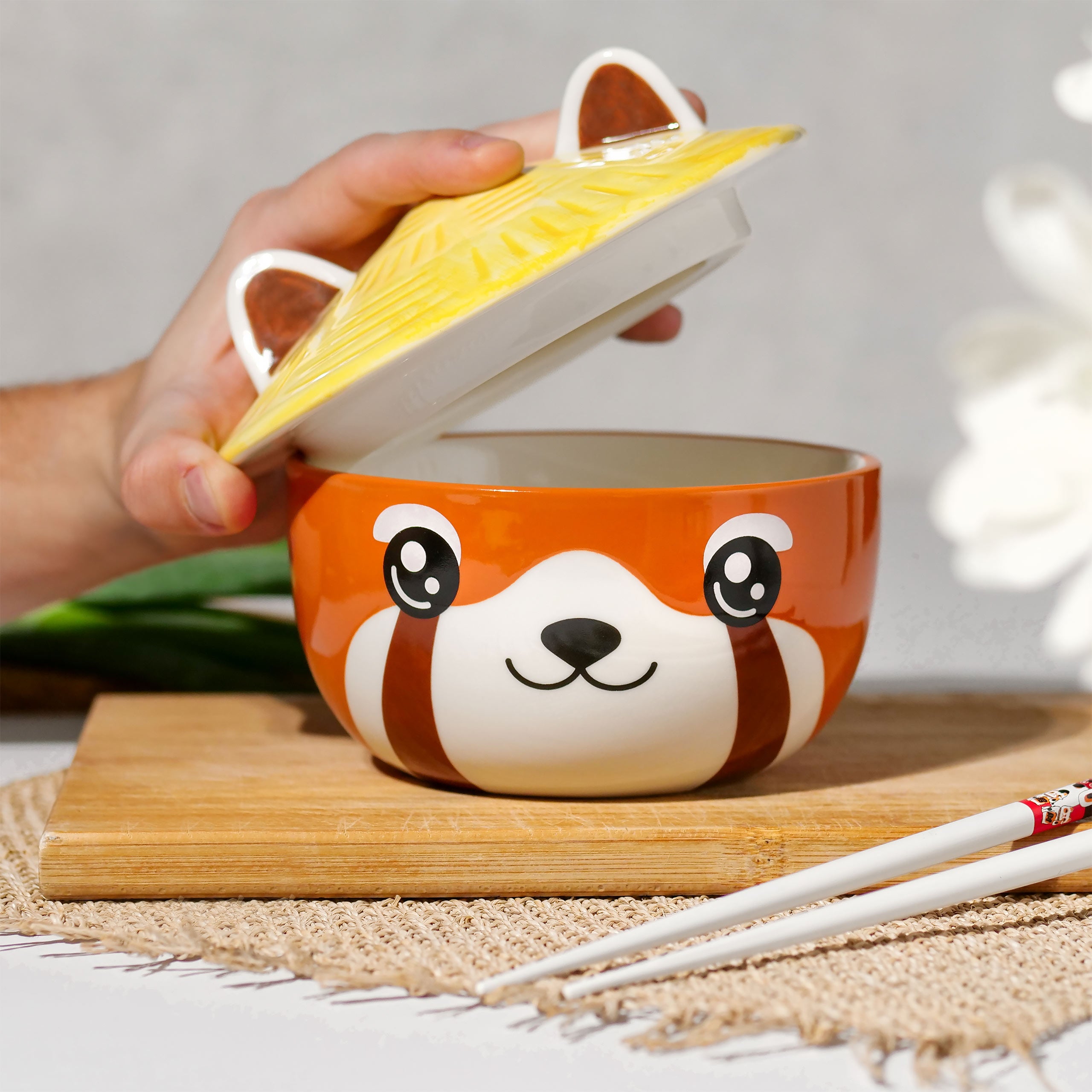 Product image Red Panda Kawaii Bowl with Lid for Anime Fans