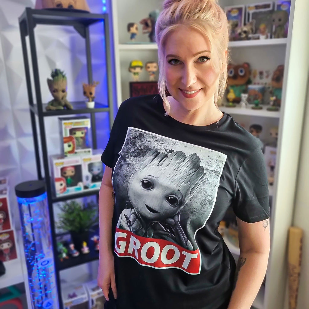Immagine del prodotto T-shirt nera Baby Groot - Marvel